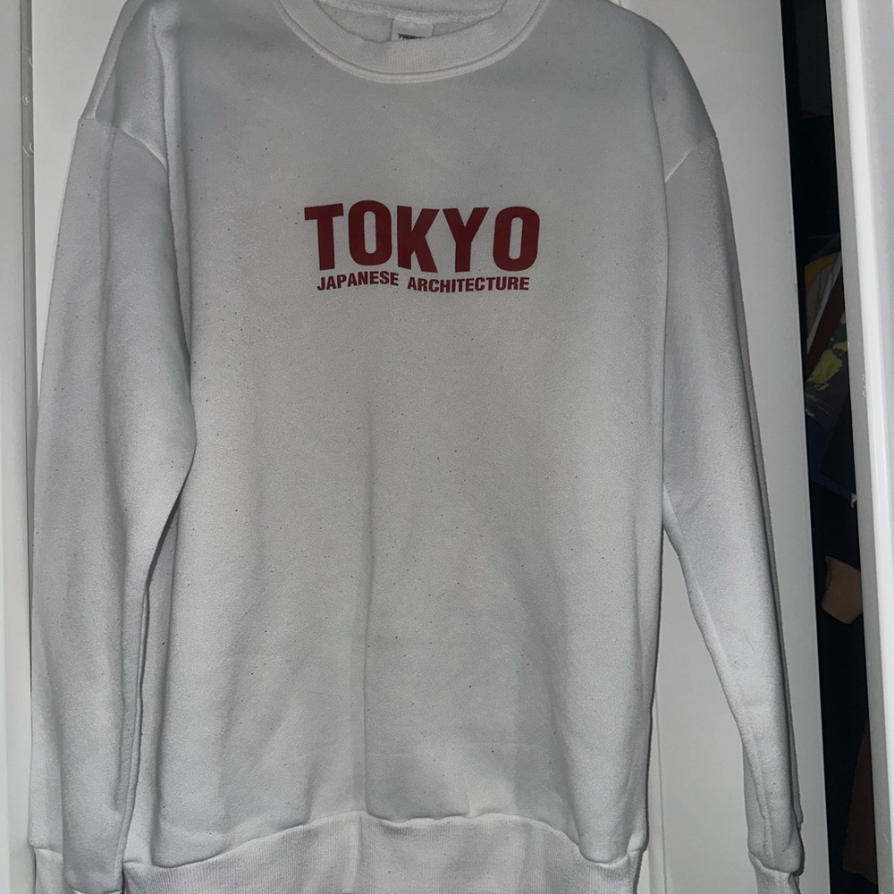 Tokyo Graphic Sweatshirt - White and Red